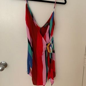 Multi-color print romper